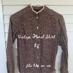 Vintage Floral Button Down Shirt